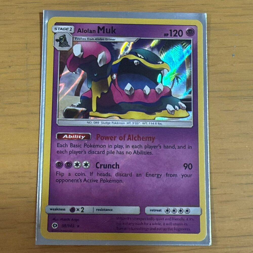 Pokémon Alolan Muk Card - SM Base Set (SM01) - #SM57 - Rare Holo - New